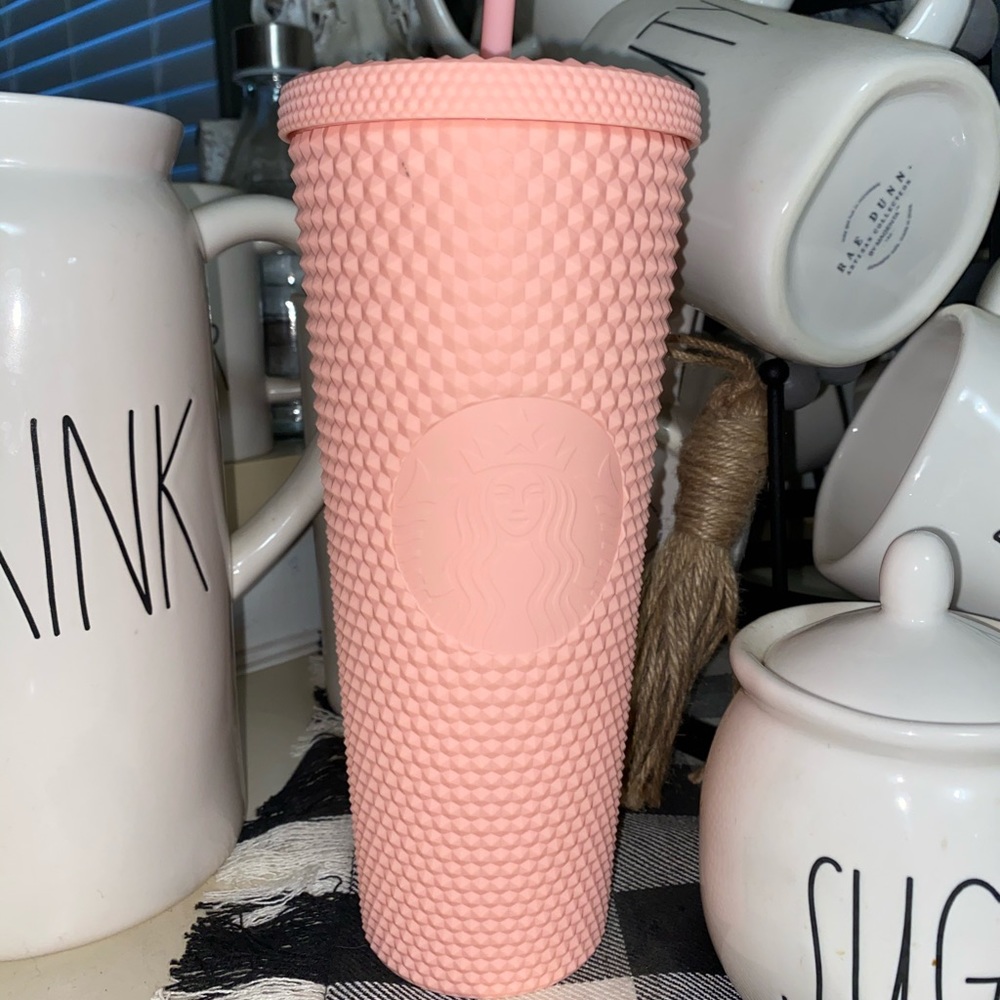 PINK STARBUCKS STUDDED TUMBLER